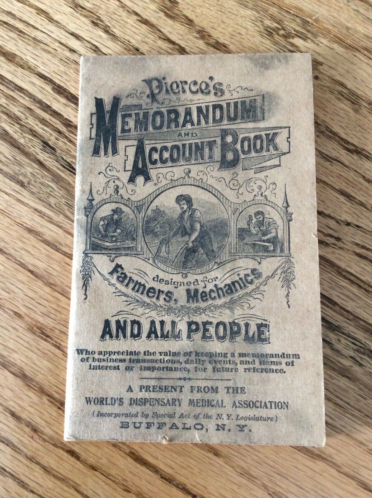 1921-22 Pierce’s Memorandum & Account Book For Farmers & Mechanics Medicine
