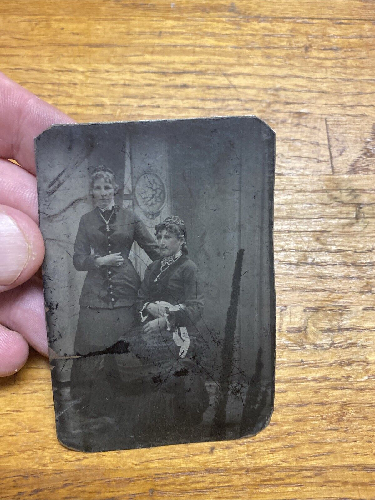 Historic Original Tintype Photo Helen Keller and Anne Sullivan Tuscumbia Alabama