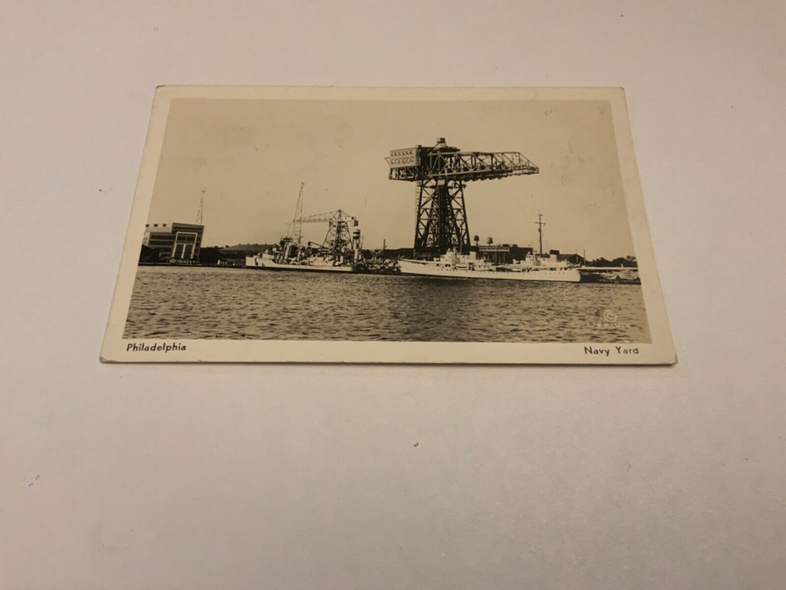 Philadelphia, PA. ~ Navy Yard - c. 1937 Real Photo Vintage Postcard