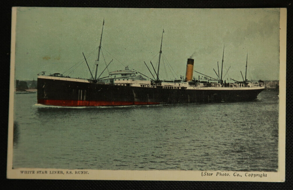 White Star Liner SS Runic Star Photo Postcard Steamship Advance Australia Image