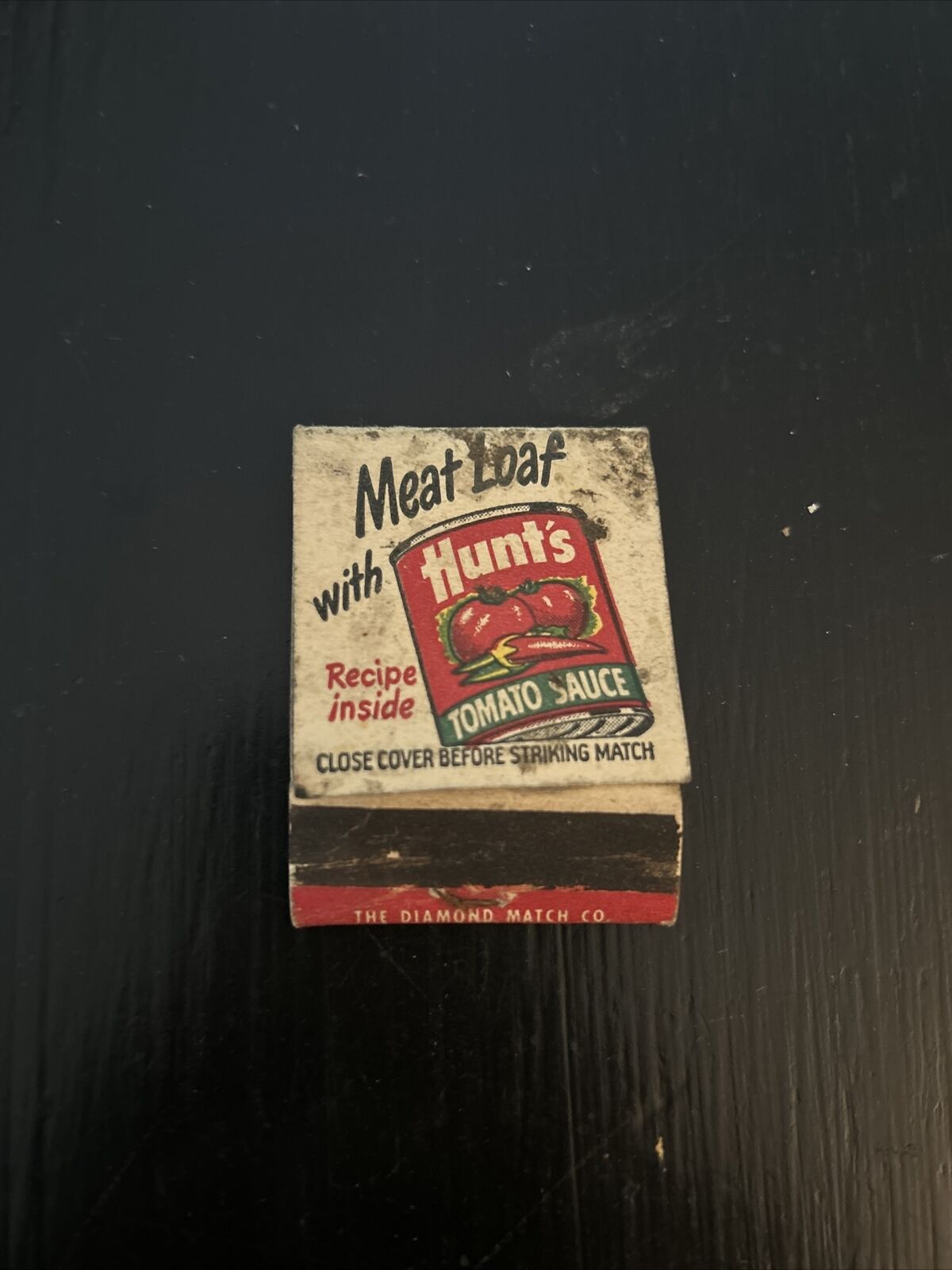 Vintage Matchbook Cover Hunt's Tomato Sauce Meat Loaf Hunt For The Best Boy