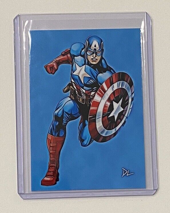 Captain America Limited Edition Artist Signed “Marvel Comics” Trading Card 3/10