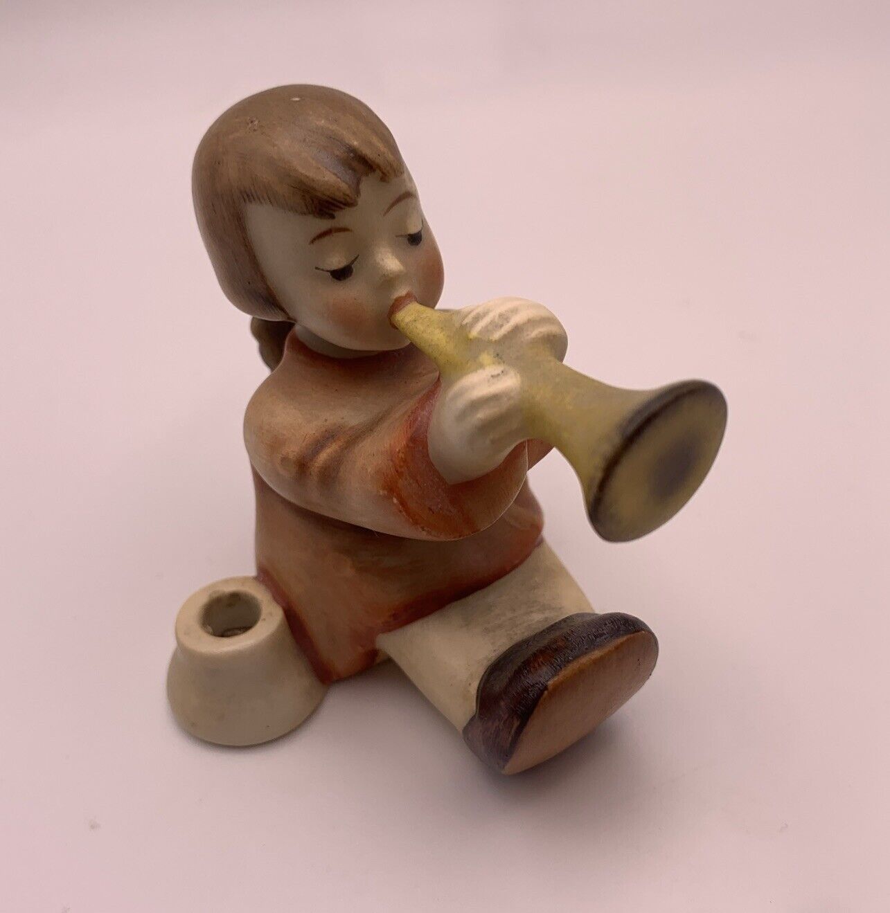 Vintage Goebel Hummel Angel with Trumpet Figurine West Germany 1950-1956? READ