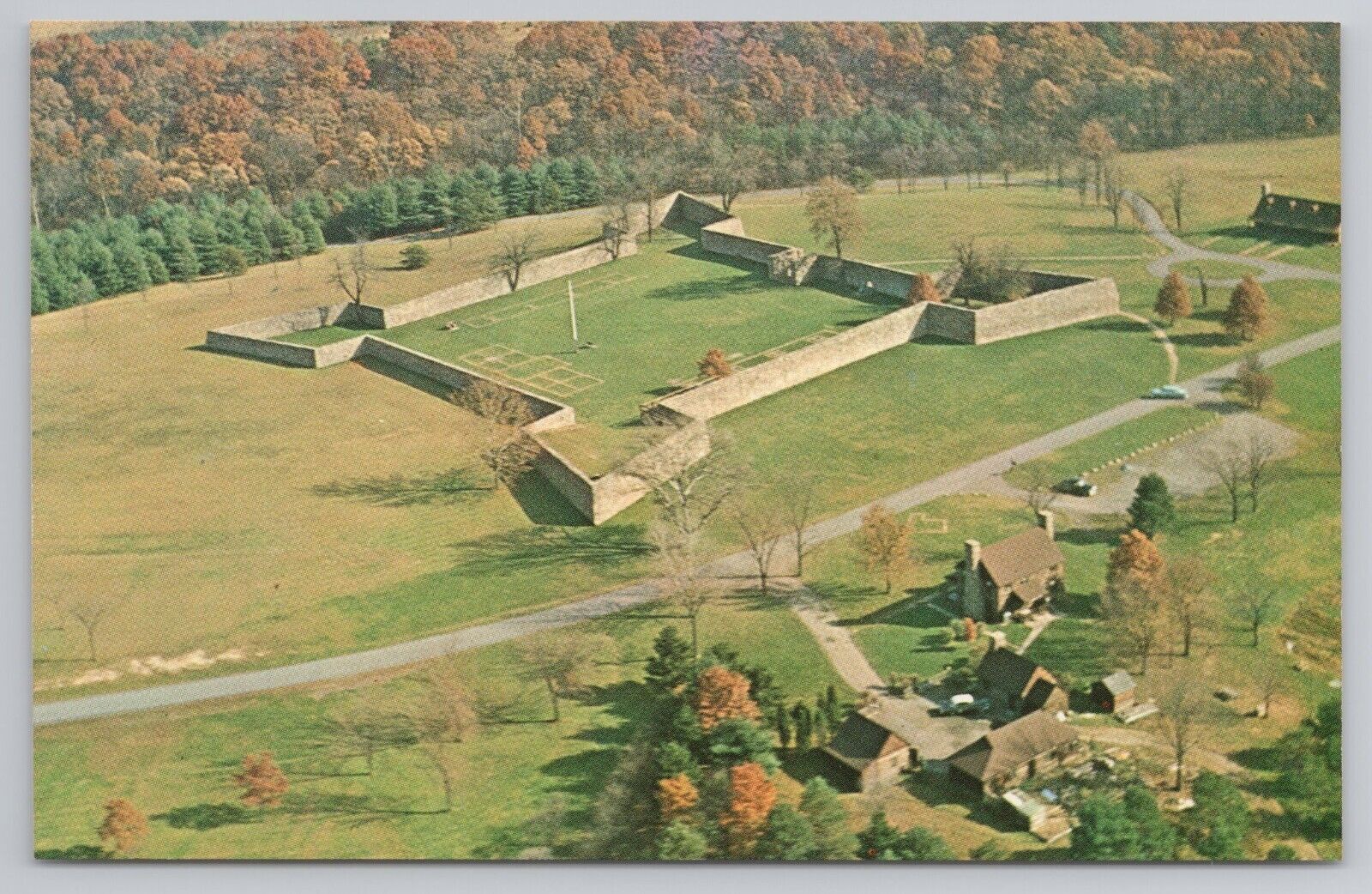 Aerial View Of Old Fort Frederick Maryland State Park 1960s Historic Postcard