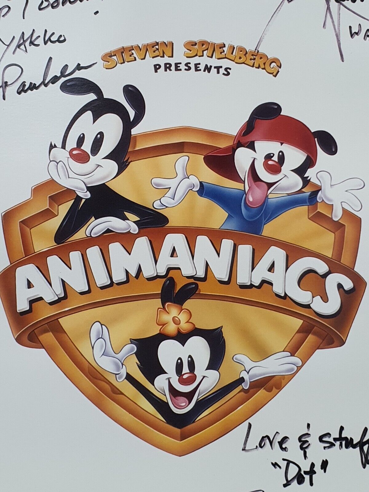 Animaniacs Original Photo Poster Of Signed Studio Print 8.5x11 WB Spielberg 1993