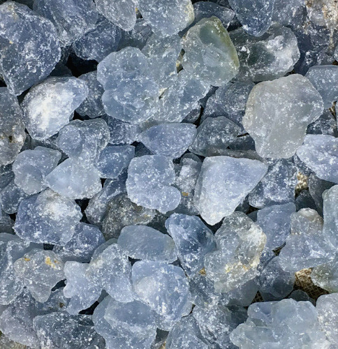 CELESTITE 1/2 lb Rough Mineral Points Piece Natural Sky Blue Crystal