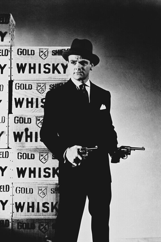 JAMES CAGNEY ICONIC GUNS WHISKY POSE 36X24 24x36 inch Poster