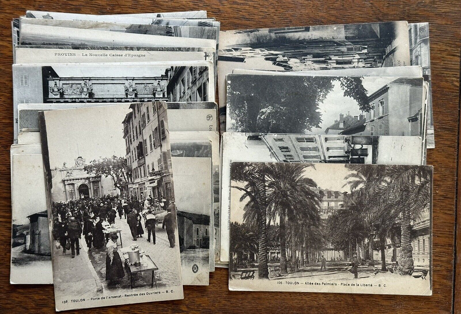 VINTAGE POST CARDS-France-Lot of 38, RPPC, Unused/Posted