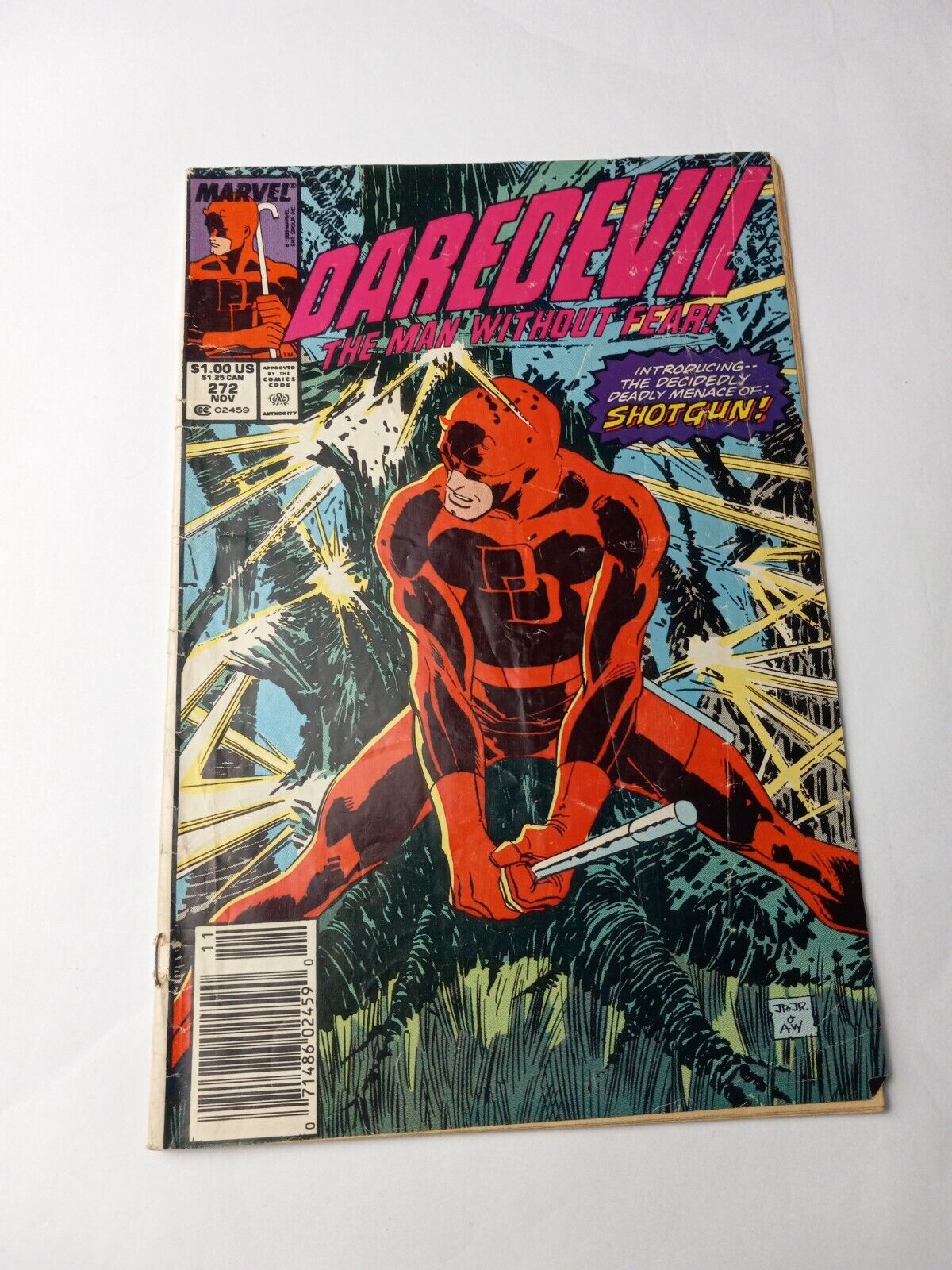 1989 Daredevil Comic #272 Introducing Of Shotgun Character Vinatge Comic Book