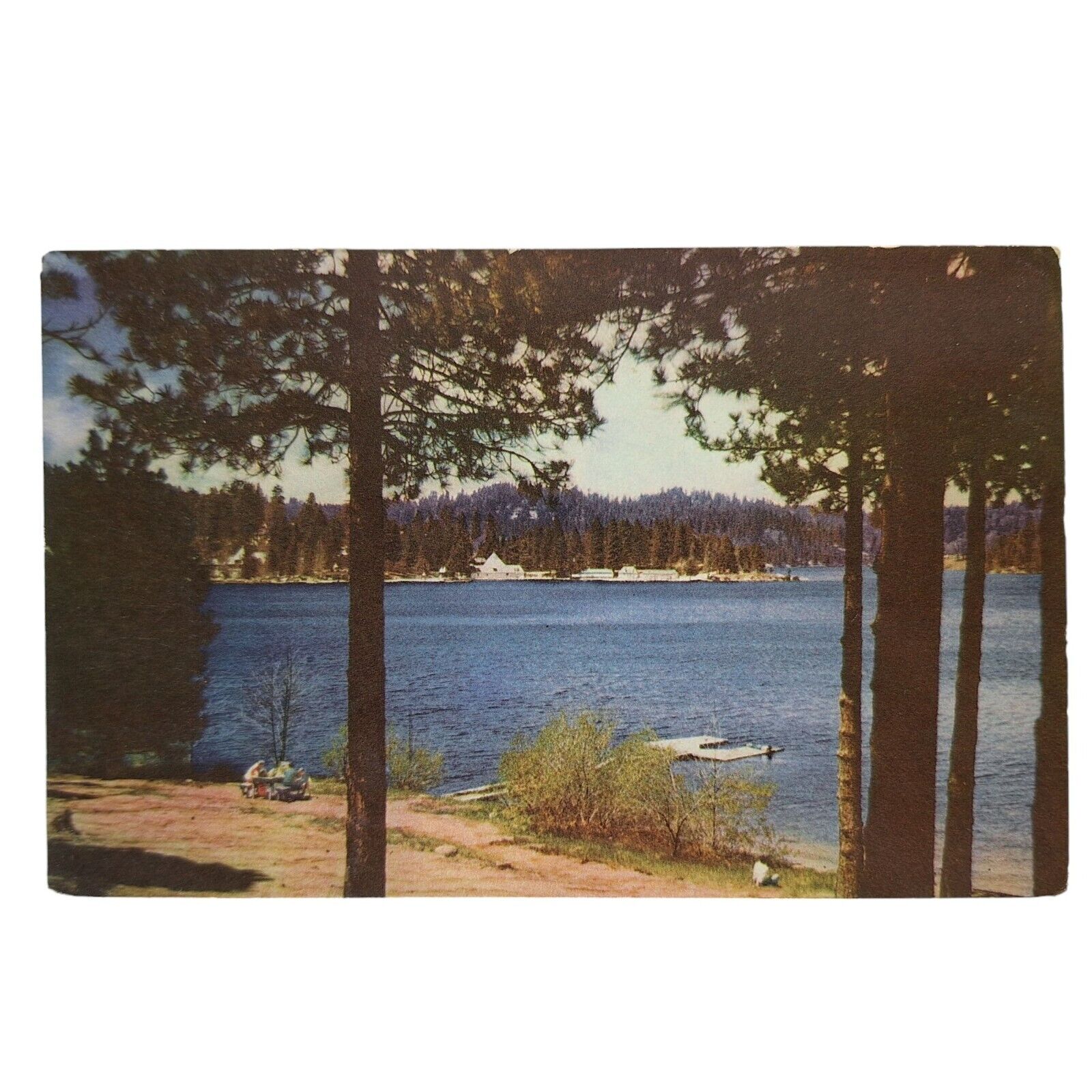 Postcard Lake Arrowhead Southern California Resort Union Oil Company 76 Chrome