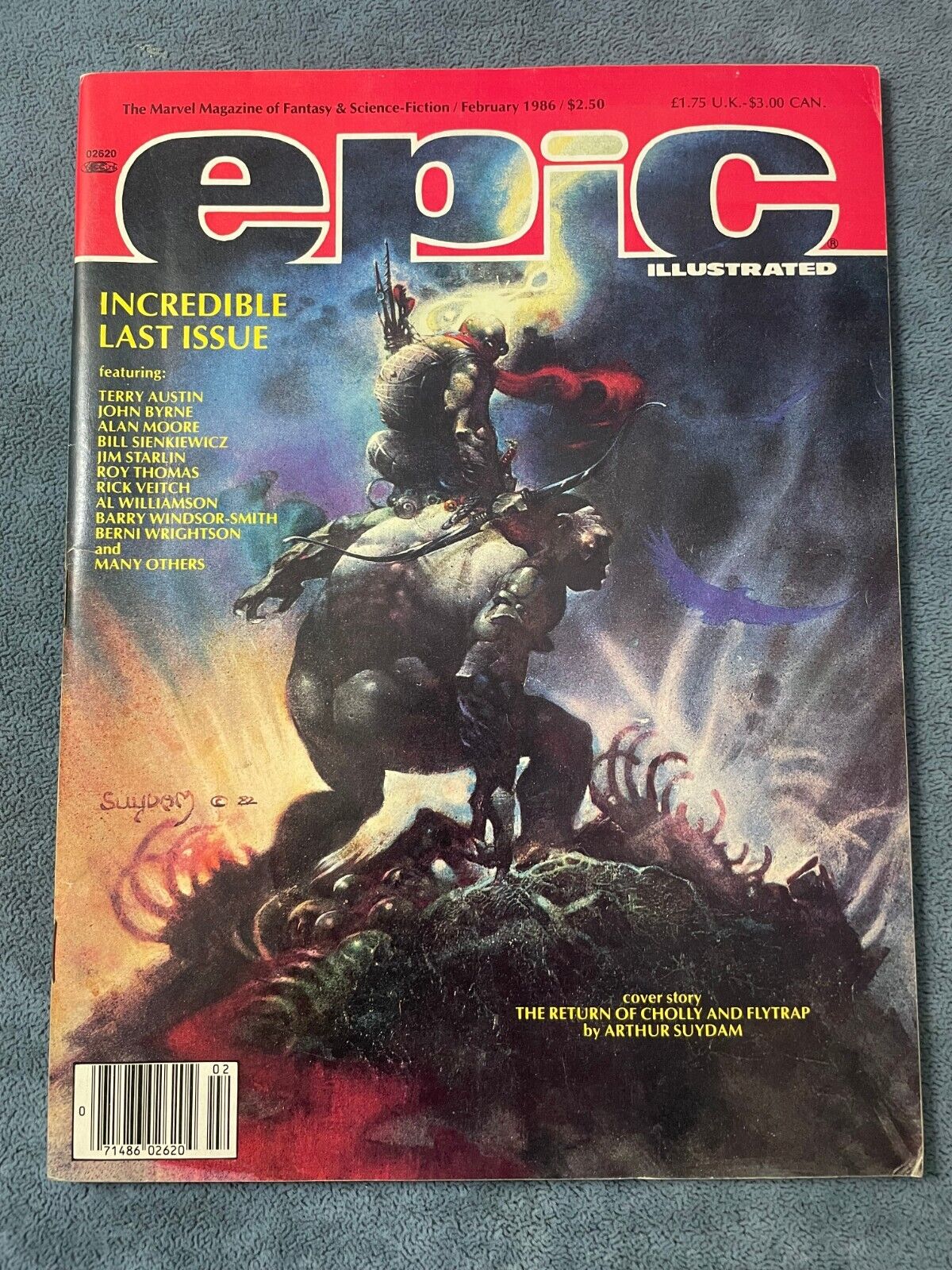 Epic Illustrated #34 1986 Marvel Magazine Stan Lee Goodwin Final Issue FN/VF