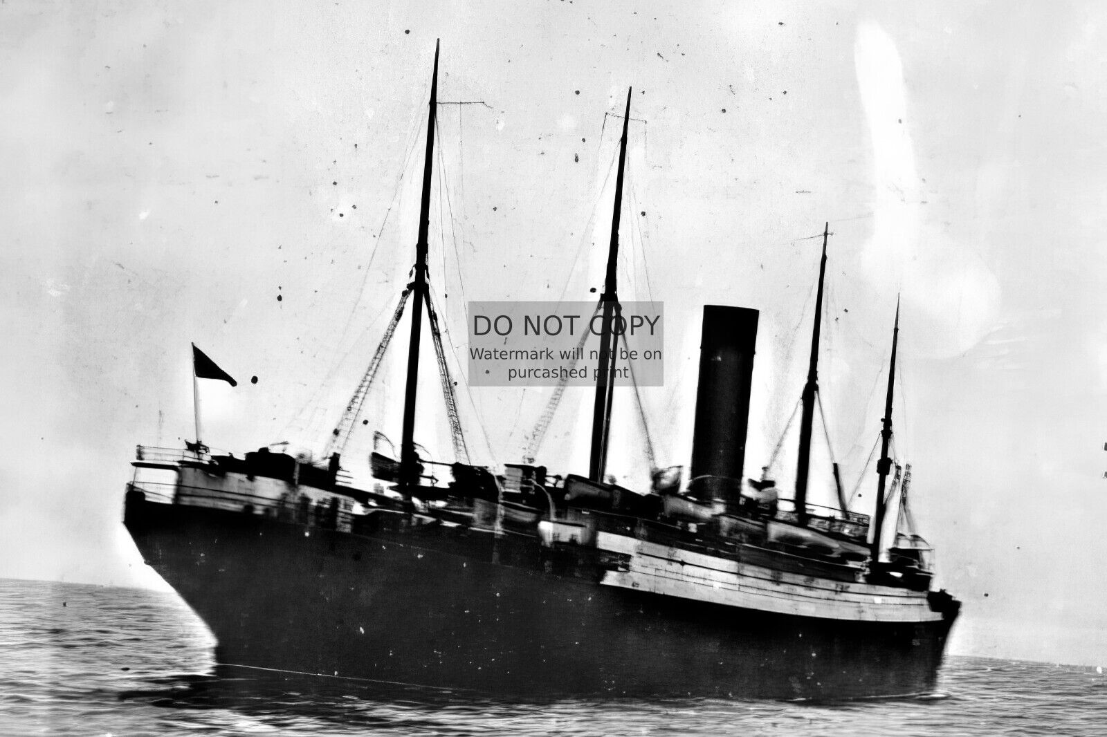 SS CARPATHIA RESCUE SHIP AT SEA RMS TITANIC DISASTER TRAGEDY 4X6 PHOTO POSTCARD