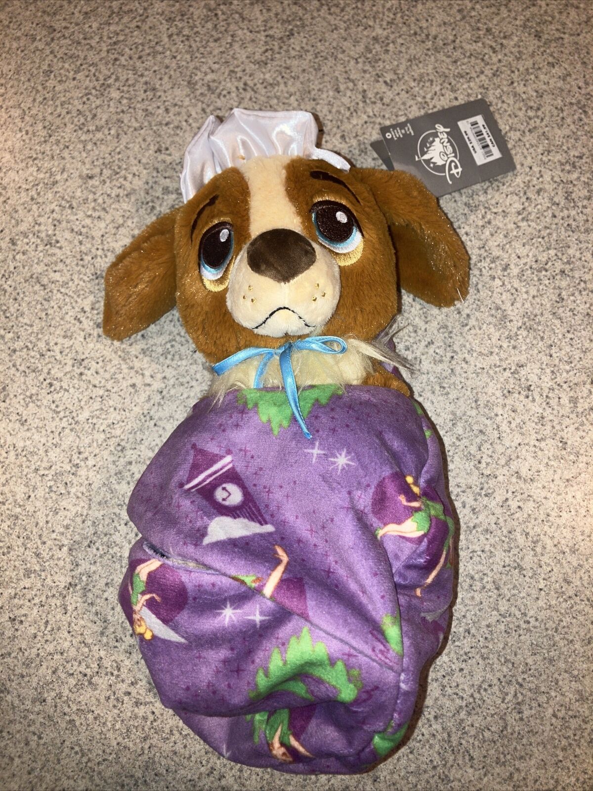 Disney Parks Peter Pan Baby Nana Dog Blanket Pouch 10” Plush New With Tag