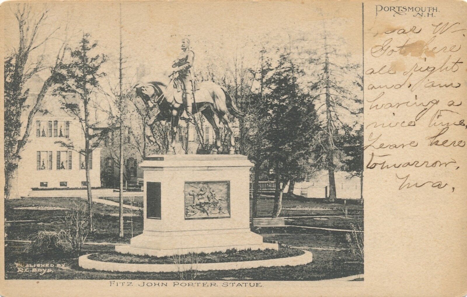 PORTSMOUTH NH – Fitz John Porter Statue – udb – 1906