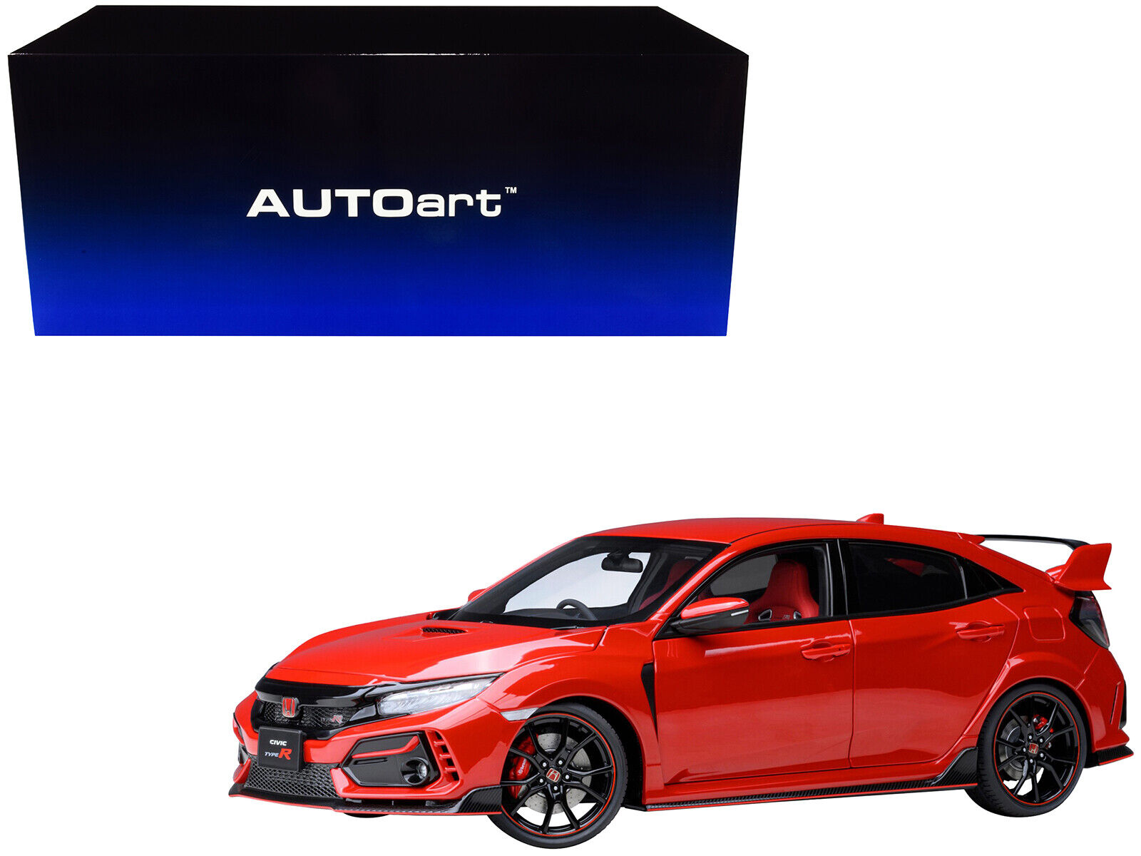2021 Honda Civic Type R (FK8) RHD (Right Hand Drive) Flame Red 1/18 Model Car by