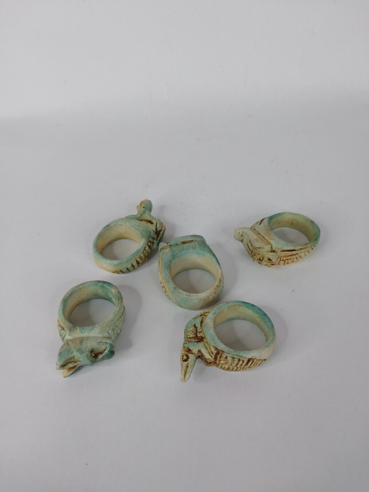 RARE ANCIENT EGYPTIAN ANTIQUE 5 Ring Small Amulet Pharaonic Egyptian