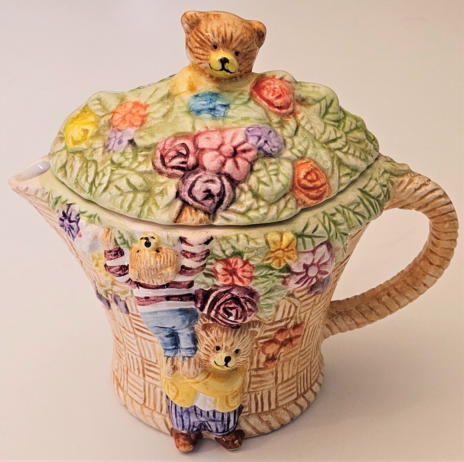 Vintage Ceramic Teddy Bear Teapot