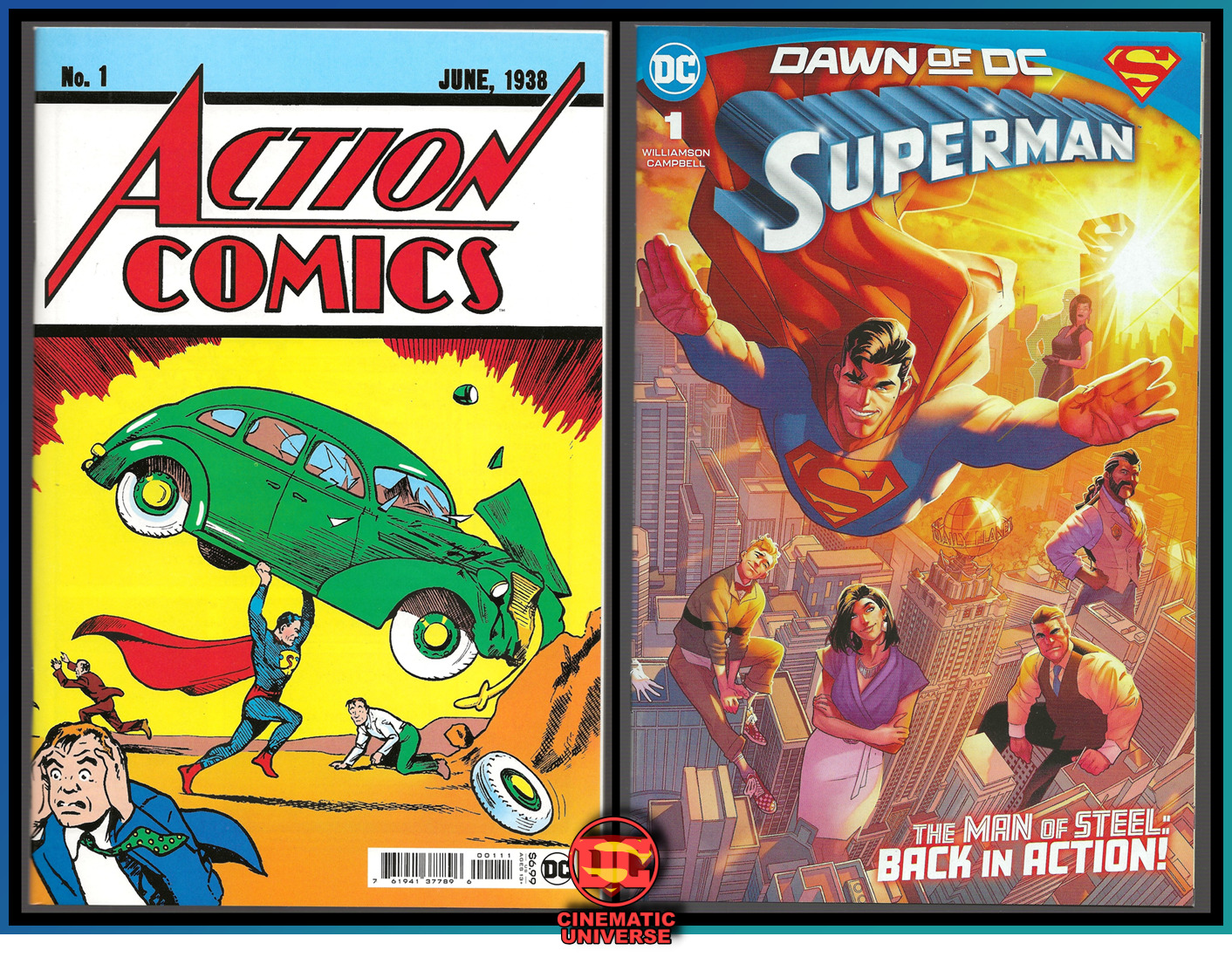 ACTION COMICS #1 FACSIMILE EDITION (2022) SUPERMAN #1 (2023) 1ST PRINT SET DC NM