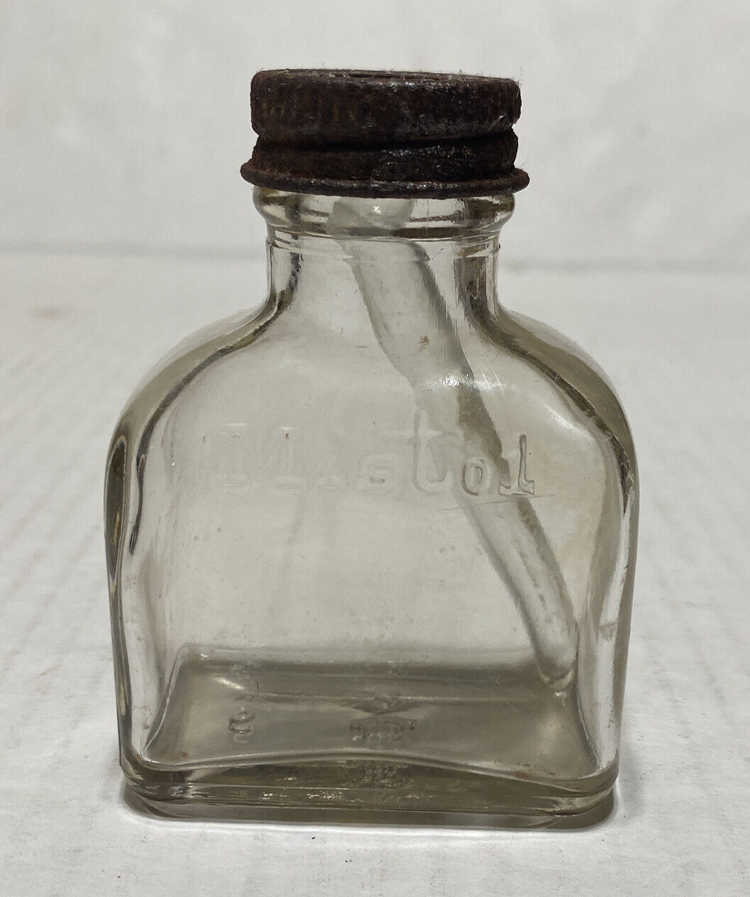 1940s Vintage Mistol Medicine Bottle With Cap And Dropper Stanco Incorporated