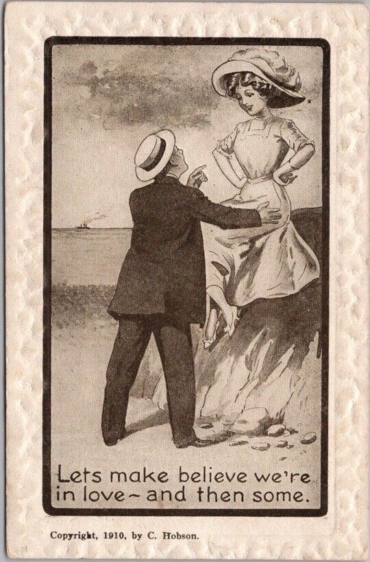 Vintage 1911 Romance Greetings Postcard 