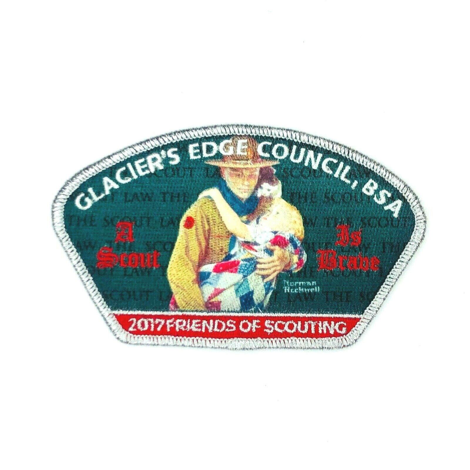 Brave 2017 Friends of Scouting FOS Glacier\'s Edge Council CSP Patch Wisconsin