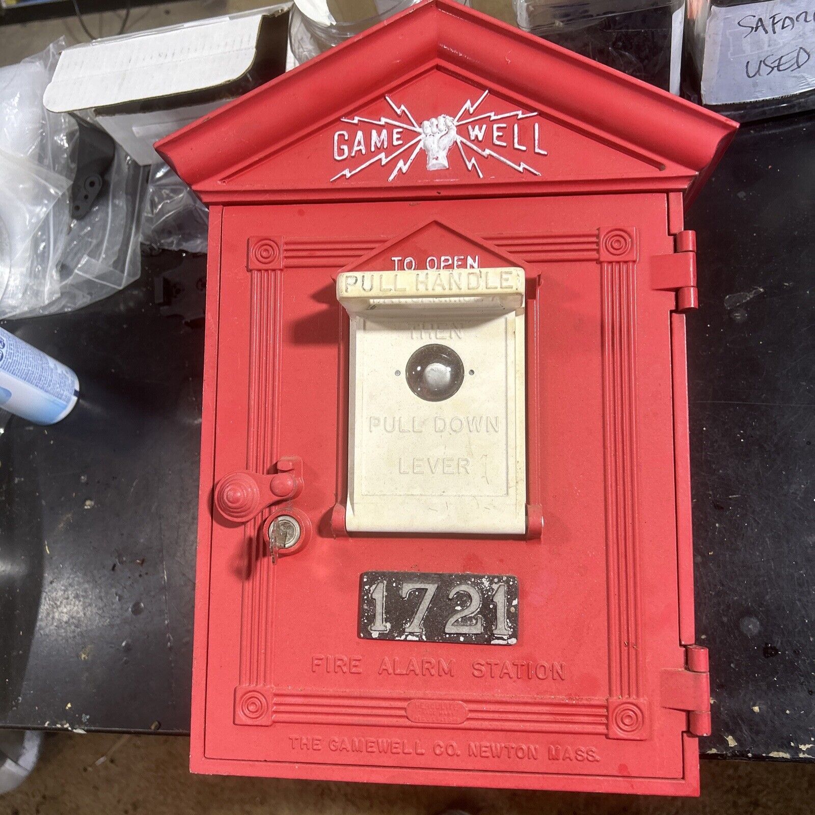 Gamewell Fire Box, Shell with key #1721