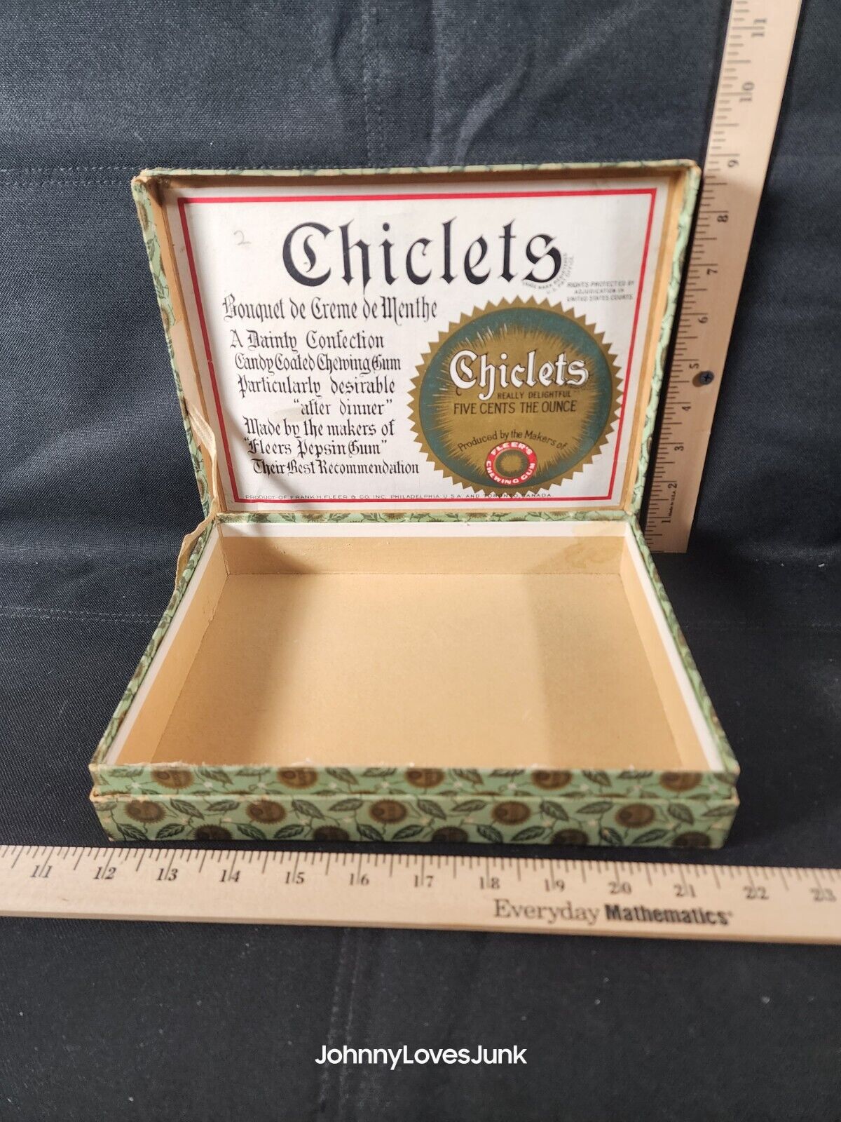 Vintage Chiclets Gum Candy Store Display Box General Stor Counter Advertising
