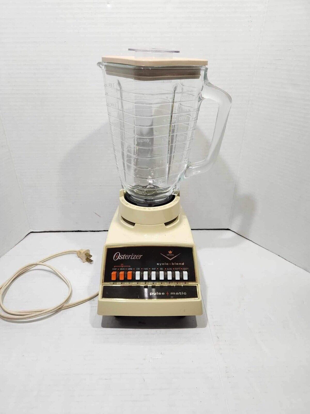 Vintage Osterizer Cycle Blend  Pulse-Matic 10 SPEED Blender Almond