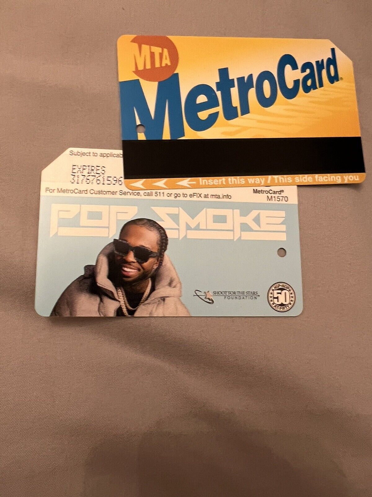 Limited Edition Hip Hop’s 50th Anniversary 2023 NYC Metrocard - Pop Smoke