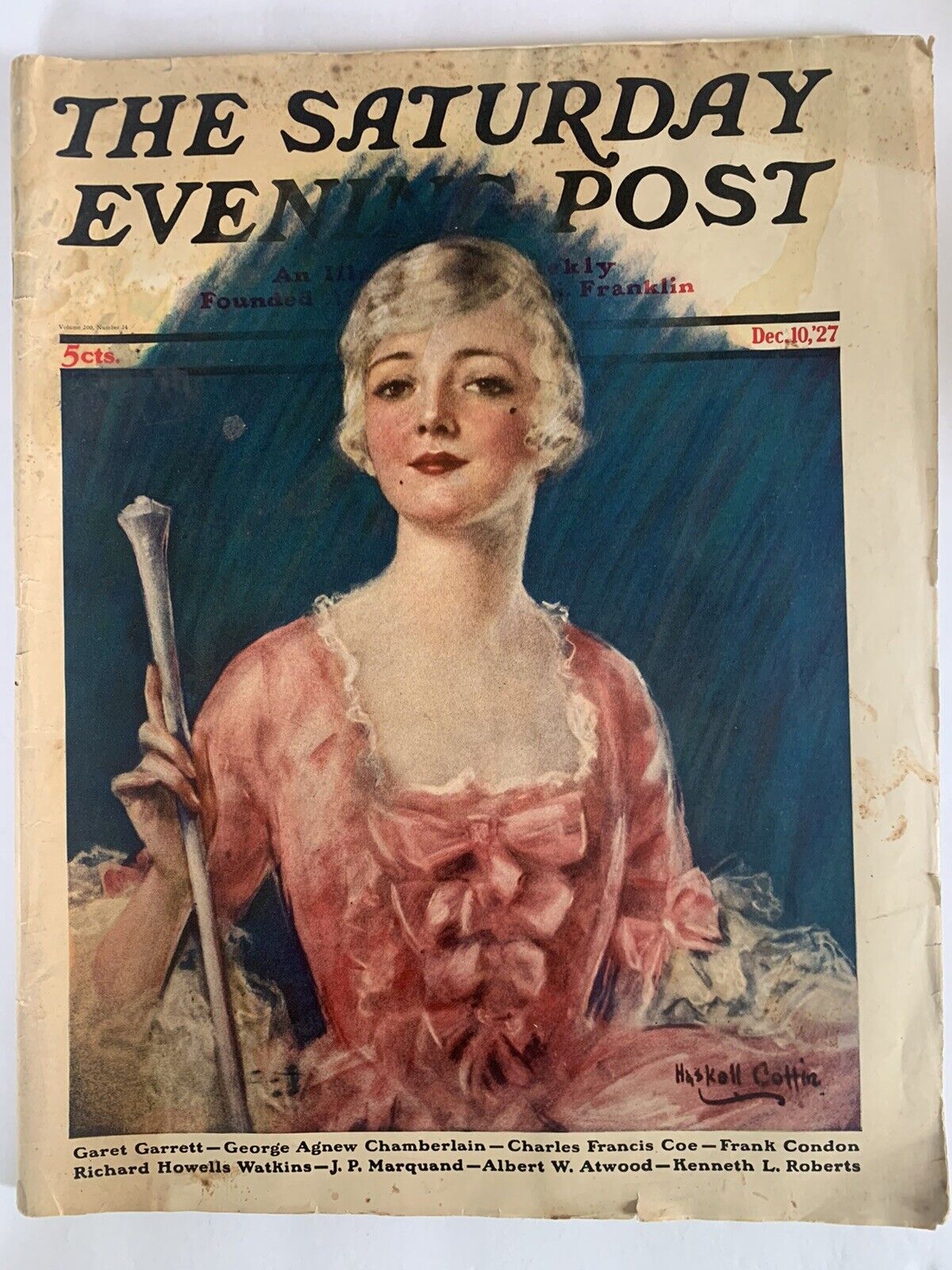 Vintage-Saturday Evening Post-Dec. 10, 1927, vintage ads, Fashion, Color prints