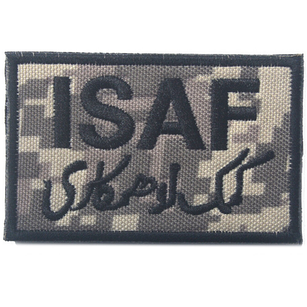 ISAF International Security Assistance in Afghanistan 3D USA ARMY HOOK PATCH -01