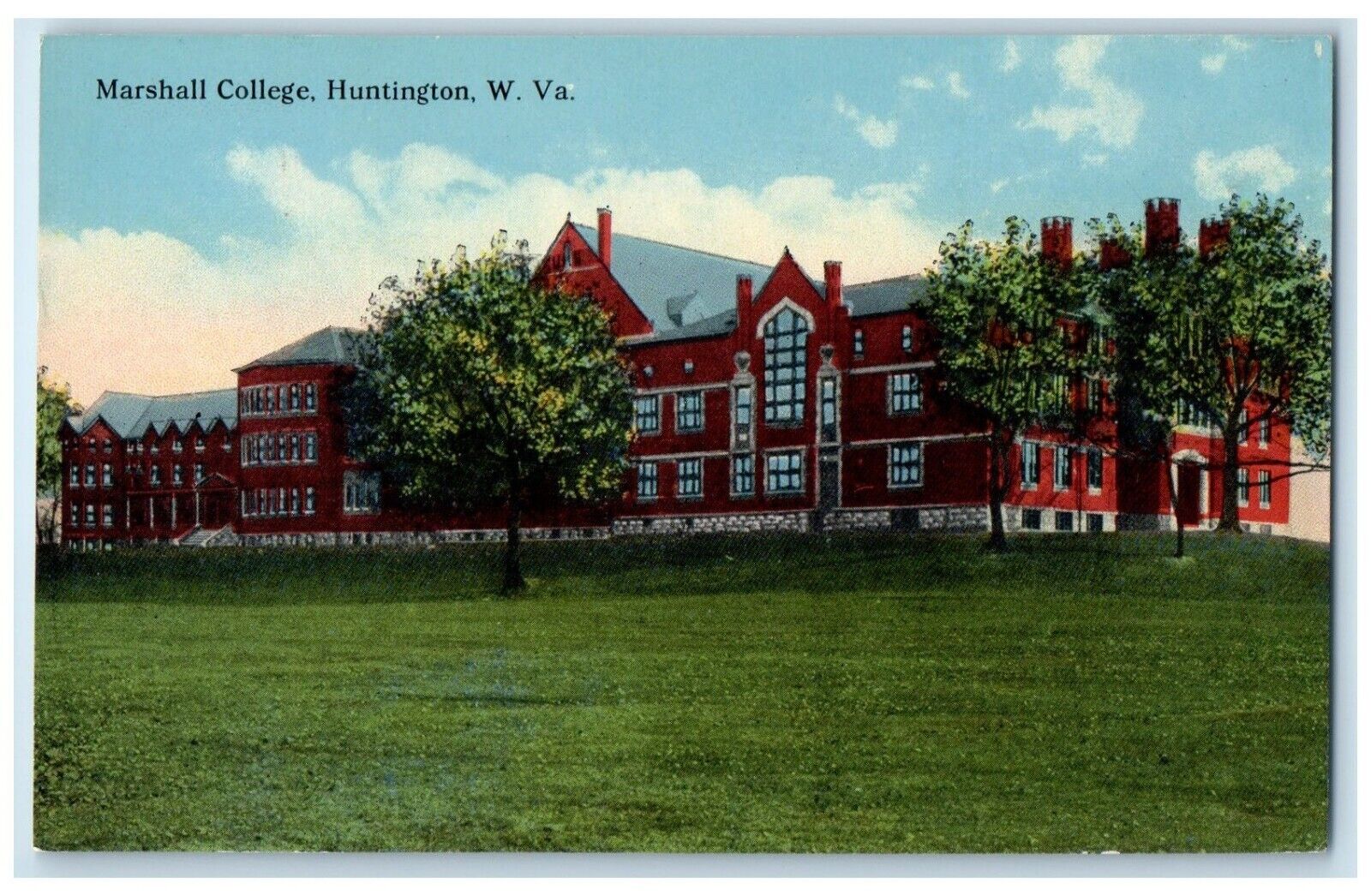 c1910 Exterior Marshal College Huntington West Virginia W VA Unposted Postcard