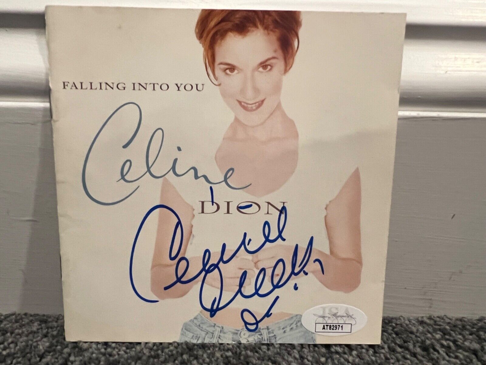 Celine Dion signed JSA COA CD Cover only