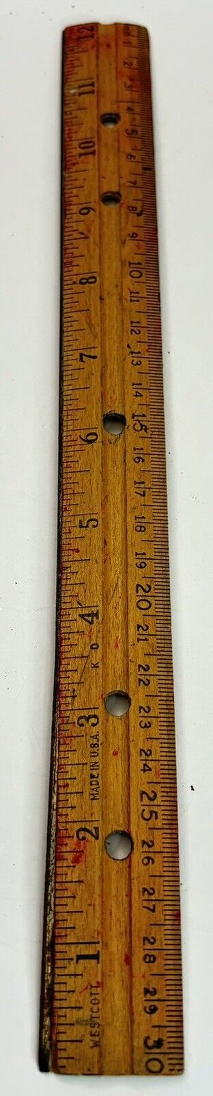 Vintage Wooden Grade School Ruler. 12