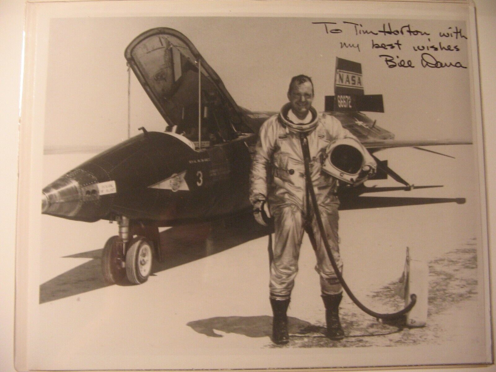 Autographed Signed Bill Dana Test Pilot Plane Nasa Space  #b23
