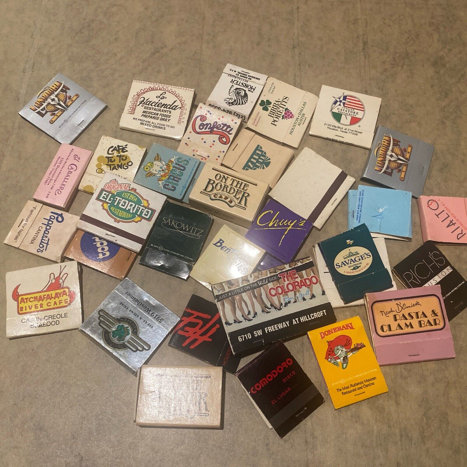 Vintage Lot Of Matchbooks Houston Texas (33)