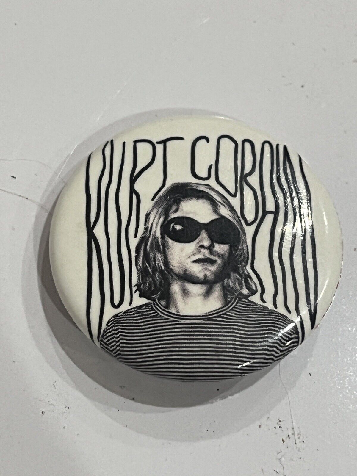 Vintage Kurt Cobain Nirvana Pin Pinback Badge Button Very Rare