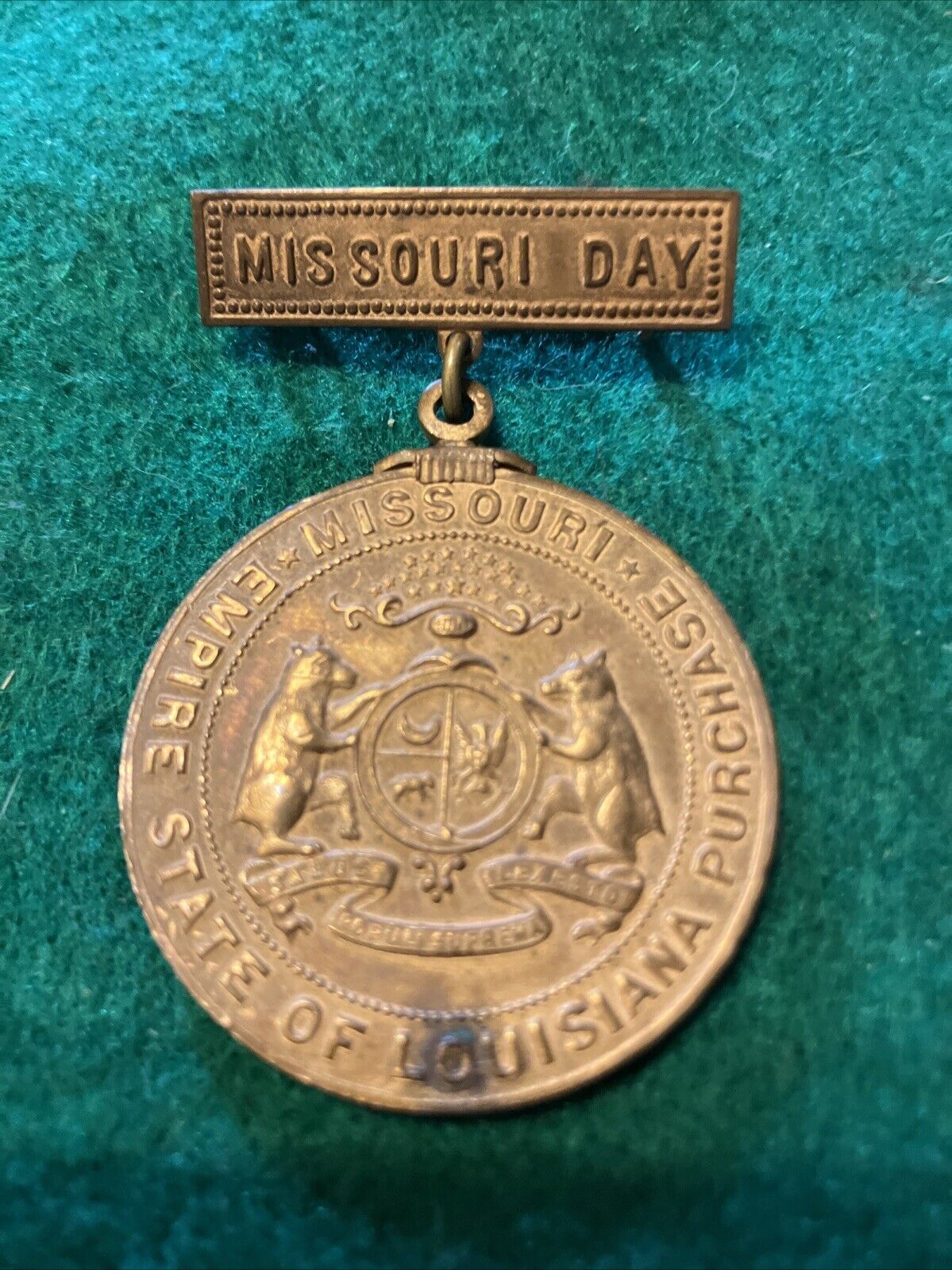 1904 St Louis Worlds Fair Missouri Day Medal