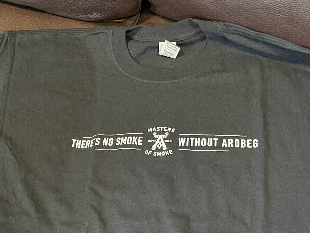 ARDBEG SCOTCH WHISKY MENS T SHIRT SIZE X-LARGE (XL) IMPOSSIBLE TO FIND BRAND NEW