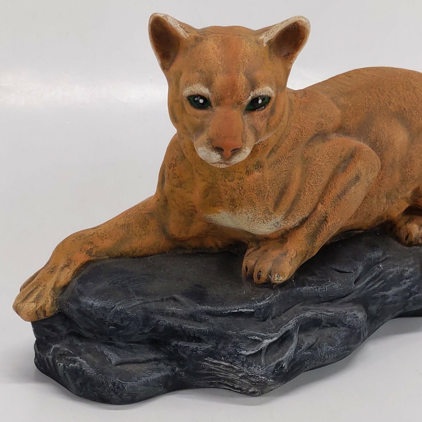 Vintage Holland Mold Ceramic Mountain Lion Cougar Puma Panther Big Cat Lodge 