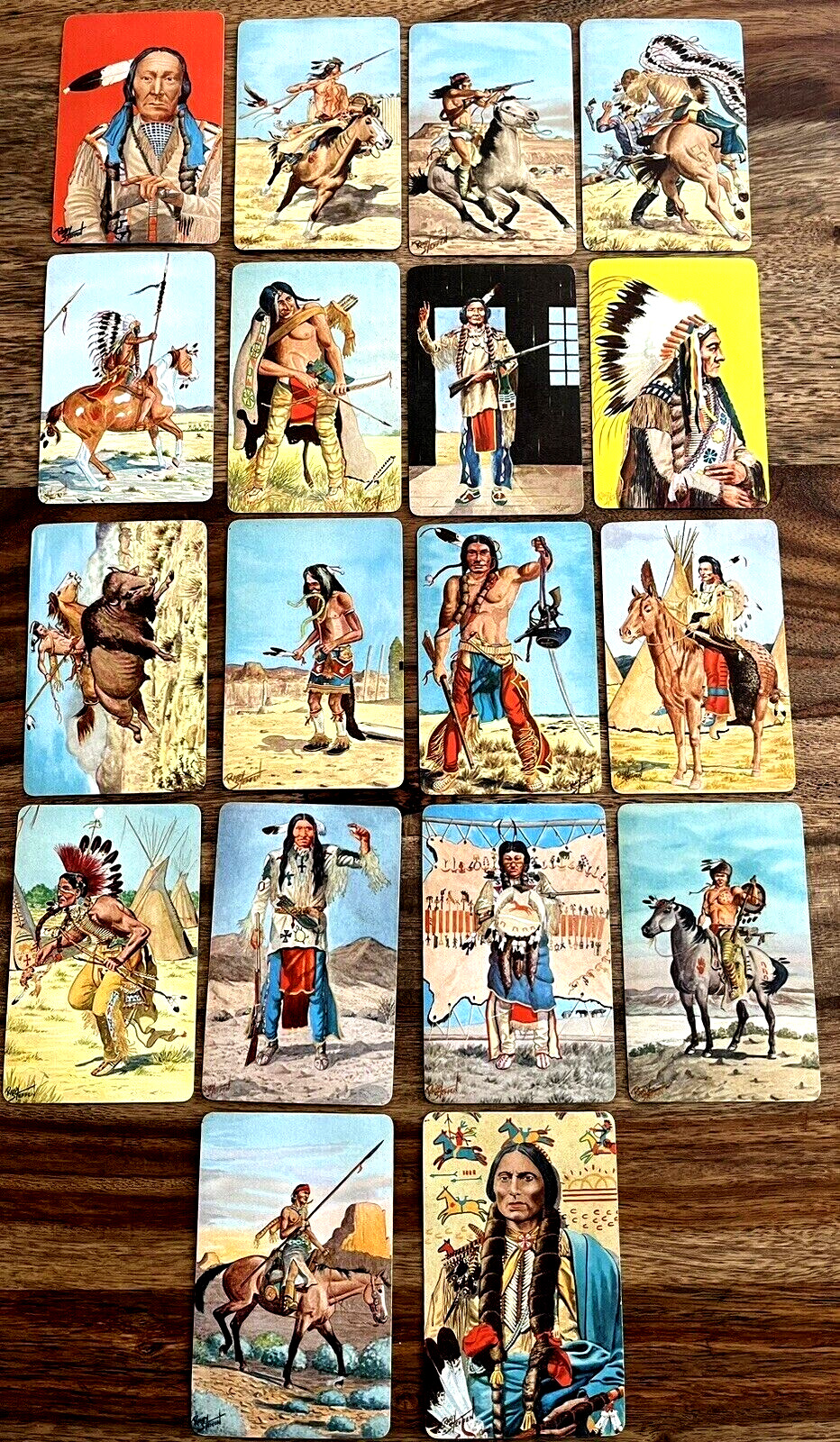 Nice rare set of 1956 Braves of Indian Nations Cards Pack-O-Ten Quaker 18 Cards