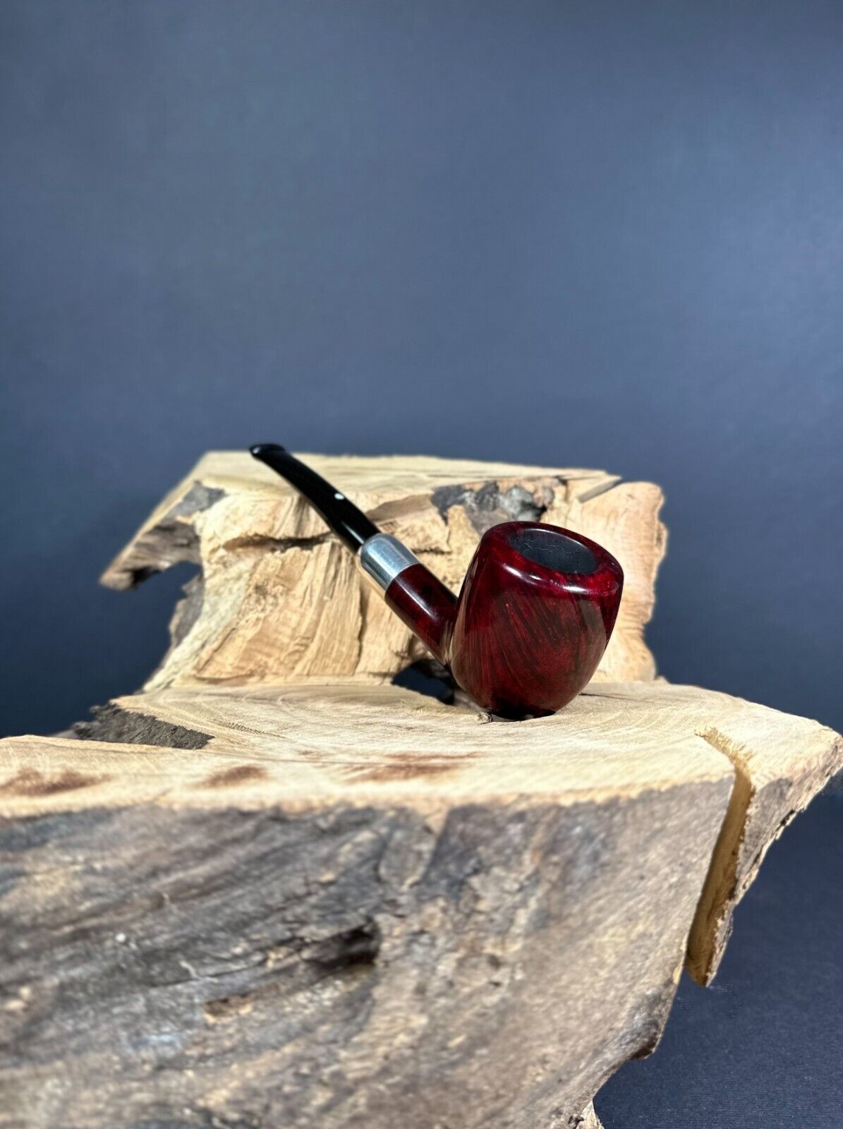 Vauen Luxus 8368 925 Acorn/Pear Shaped Smooth Finish Smoking Pipe With Two Stems