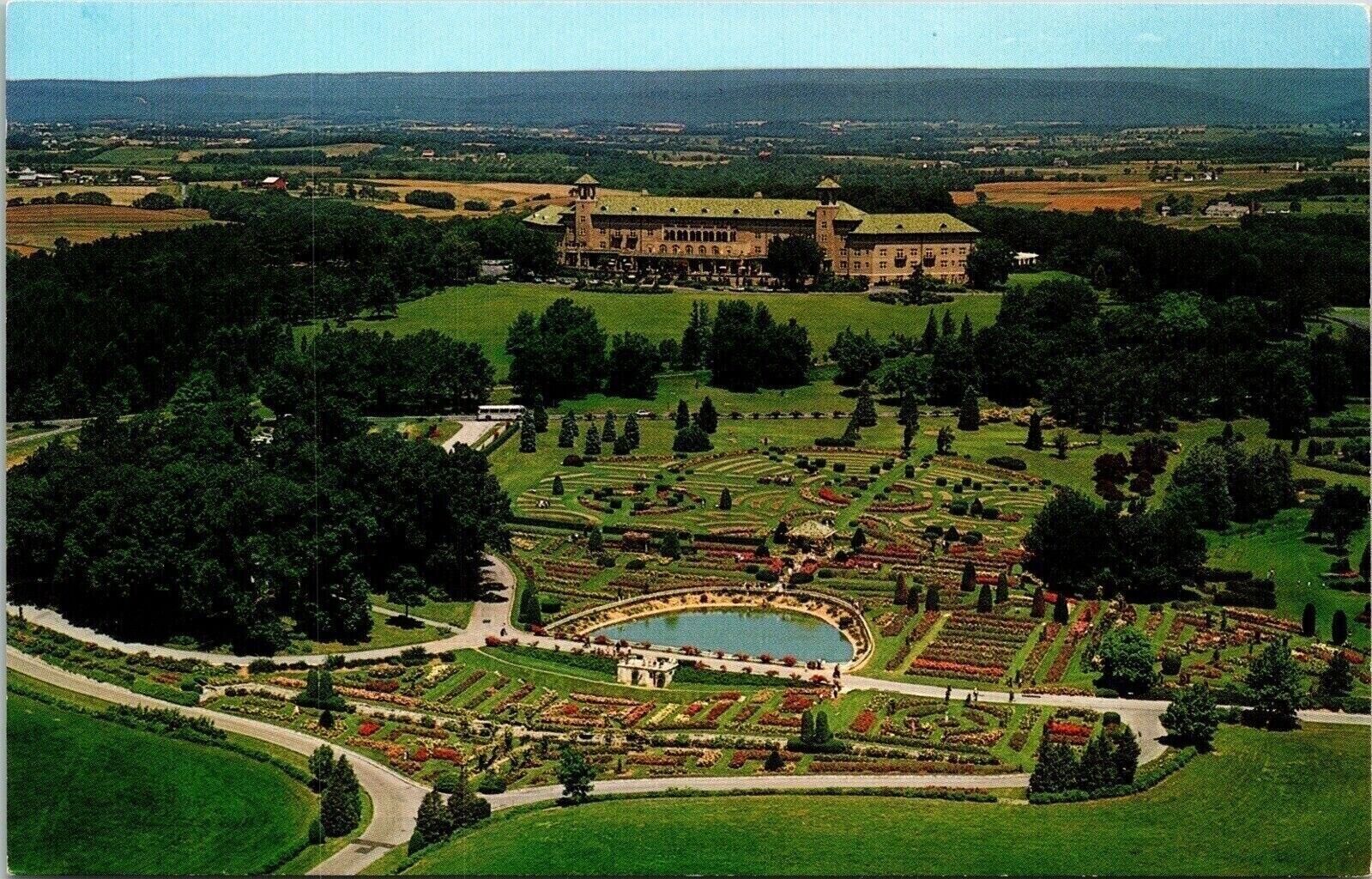 Hershey Pennsylvania PA Aerial View Rose Gardens Arboretum Postcard UNP VTG