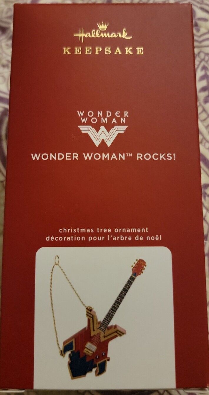 Hallmark Keepsake Ornament 2020 Wonder Woman Rocks Song Wrath Guitar Music New
