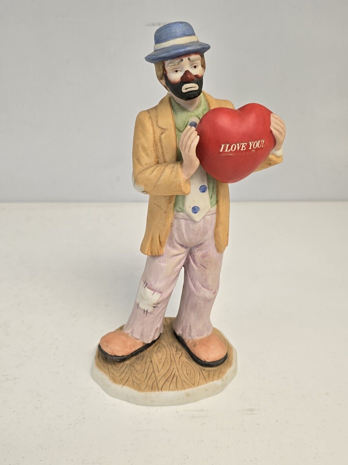 VINTAGE EMMITT KELLY JR. Collectable Hobo Clown Exclusively Flambro I Love You