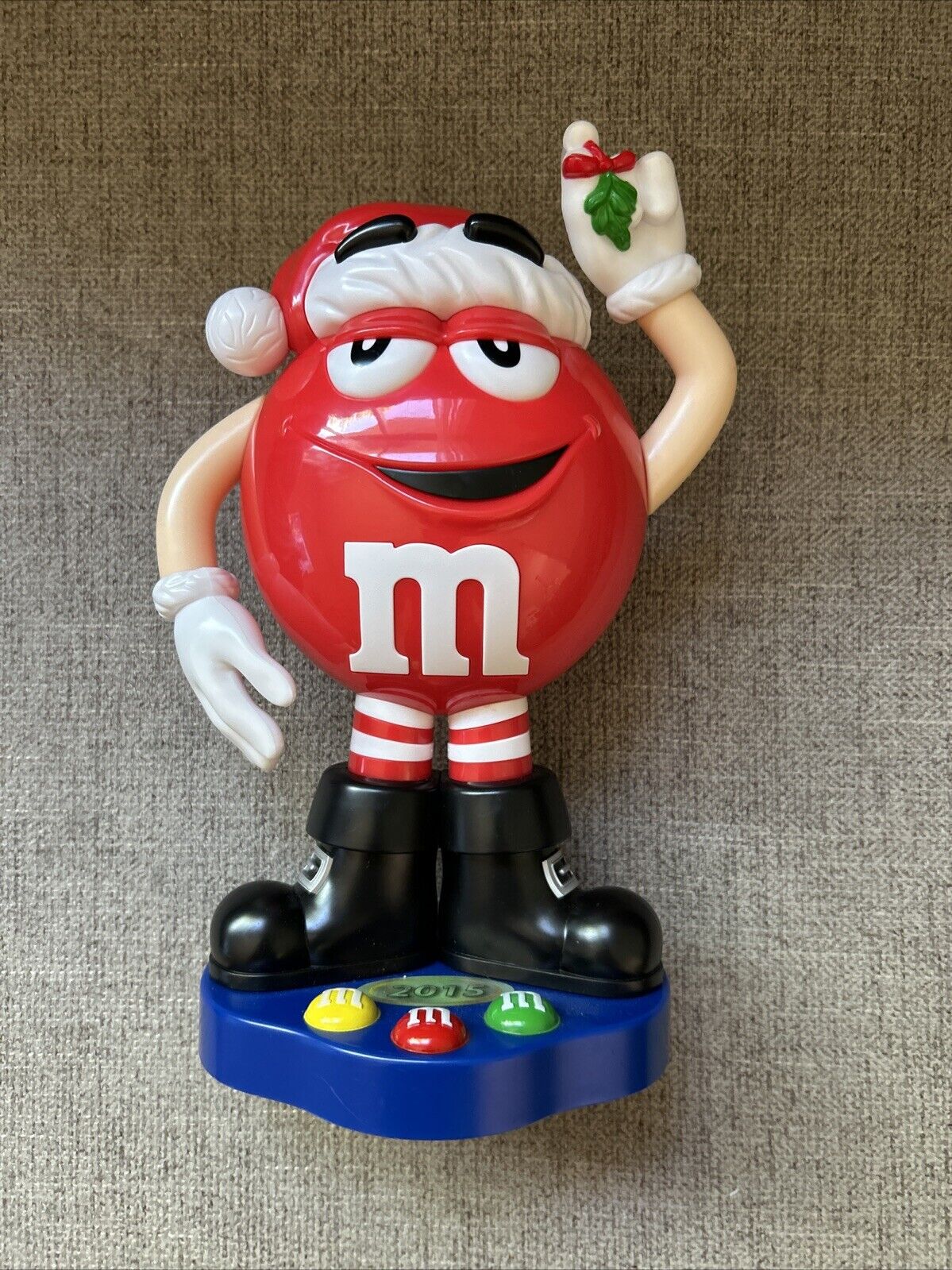 M&M\'s Red Candy Dispenser 2015 Limited Edition Collectible Christmas