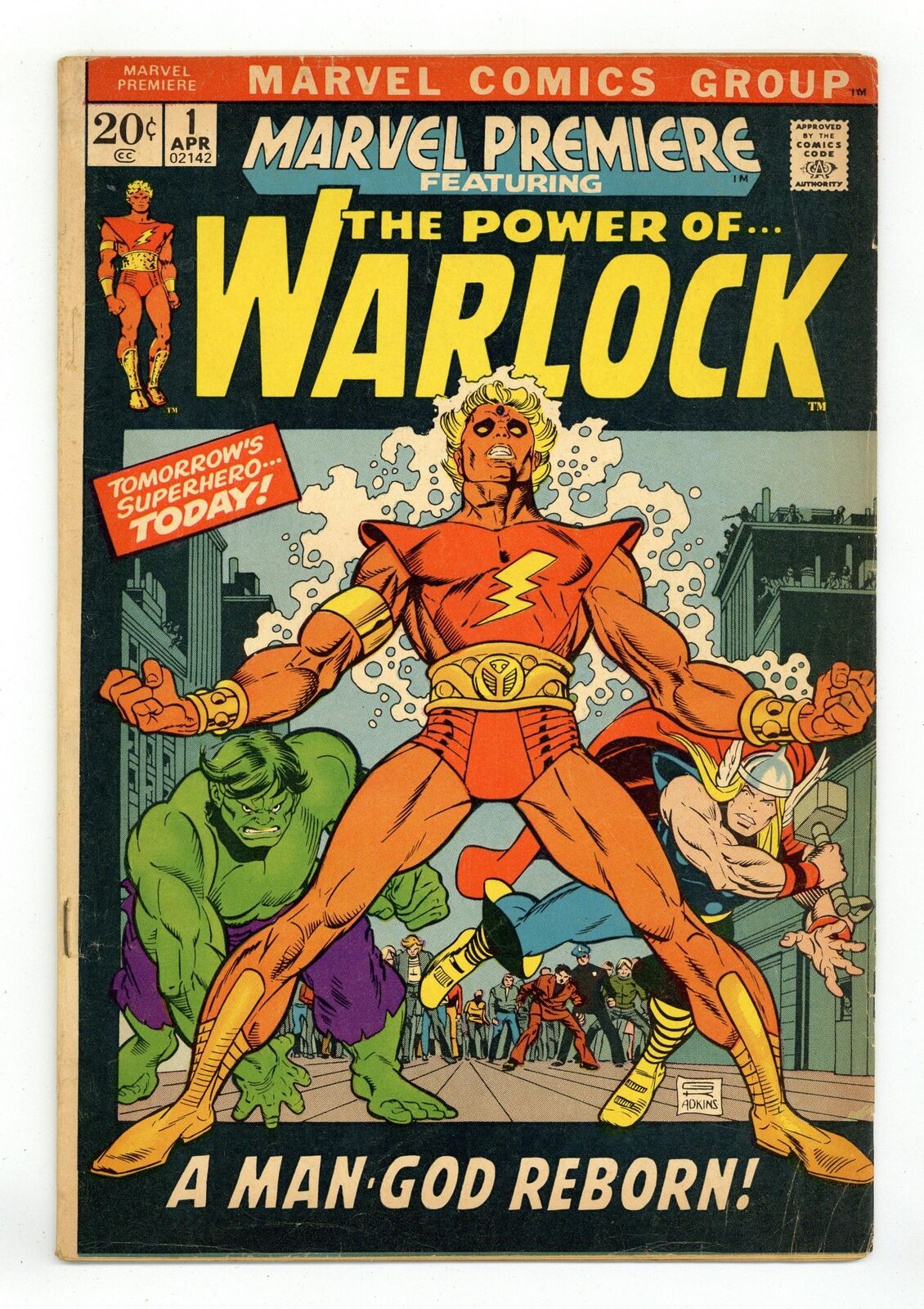 Marvel Premiere #1 GD+ 2.5 1972 1st app. Warlock