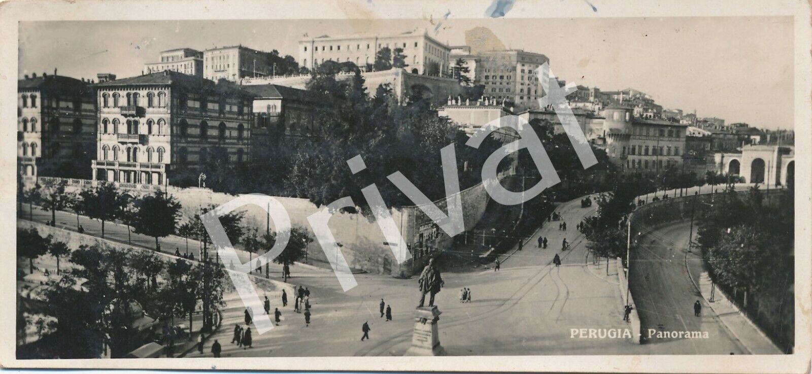 Photo Pk Wk II Italy 1933 Postcard Used Son An Parents Perugia L1.51
