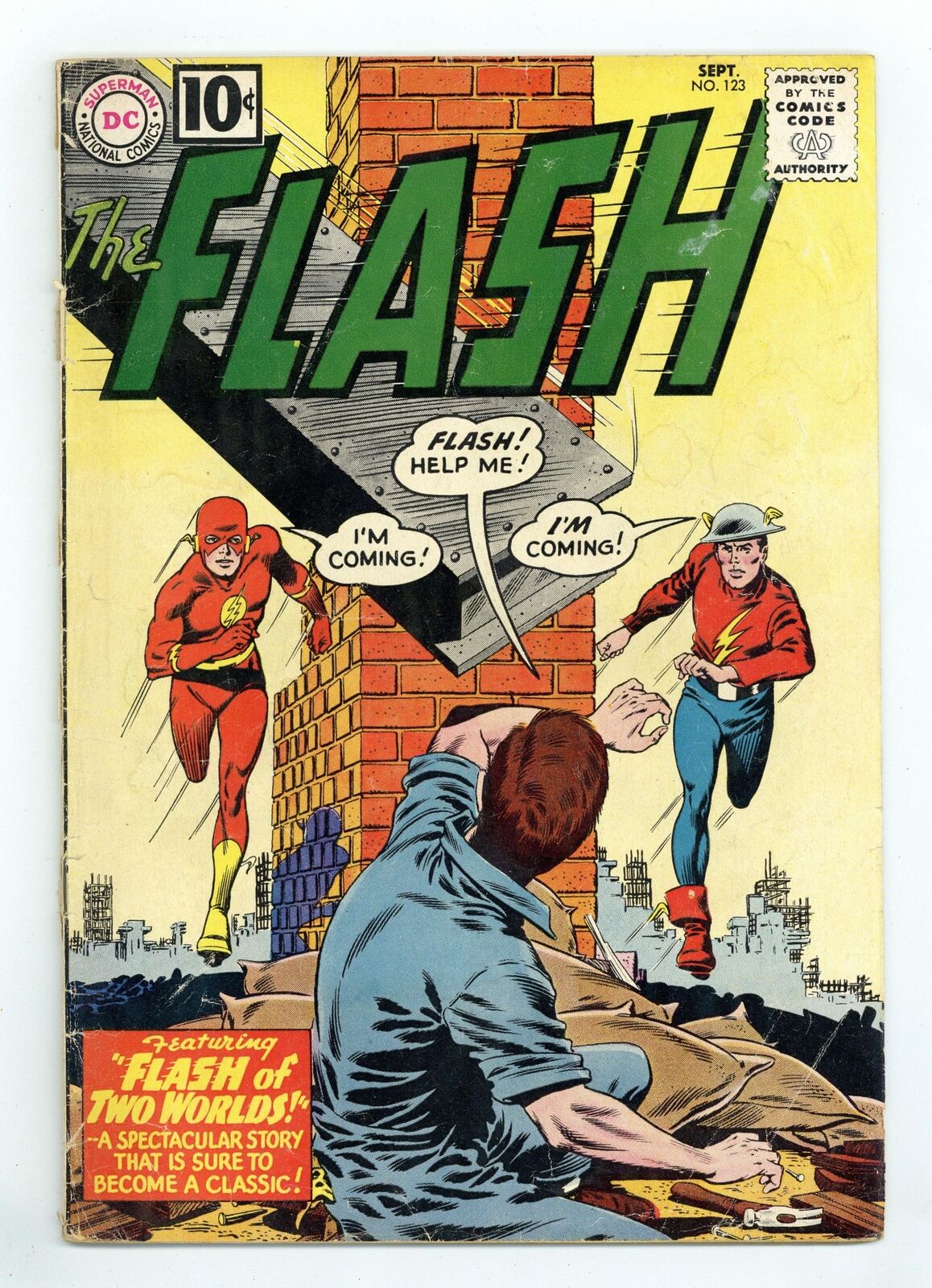 Flash #123 GD- 1.8 1961 1st SA app. of GA Flash, 1st mention of Earth-2
