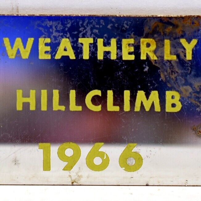 1966 Weatherly Hillclimb SCCA Sports Car Club America NEPA Pennsylvania Plaque